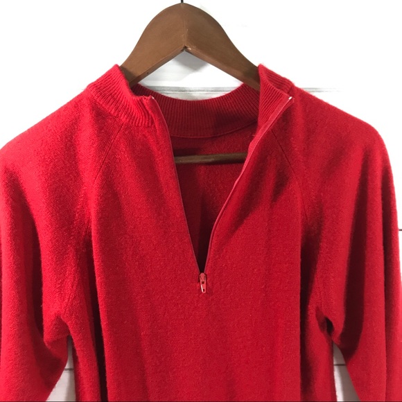 Super Soft Fine Knit Faux Cashmere Fall Winter Long Sleeve Red Crew Neck… - Picture 6 of 8
